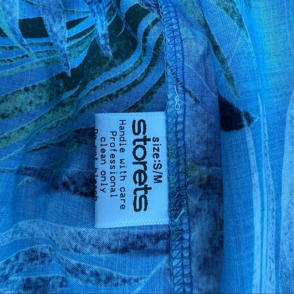 NWT Storets Hailey Palm Beach Robe Printed Kimono Swim Coverup Size S/M Blue - Picture 15 of 15